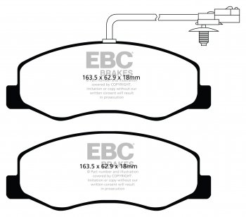 DPC2085 EBC Heavy Duty Carbon колодки зад.NISSAN, OPEL, RENAULT, VAUXHALL 