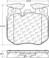 104.18680 Тормозные колодки Posi-Quiet Metallic BMW перед