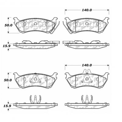 104.08750 Тормозные колодки Posi-Quiet Metallic MERCEDES-BENZ 