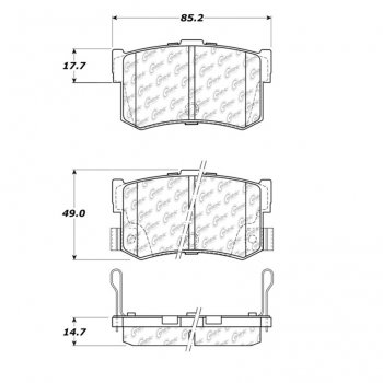 106.12620 Тормозные колодки PosiQuiet Extended Wear HYUNDAI ; HYUNDAI/SONATA