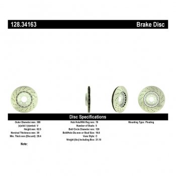 128.34163 Тормозные диски Premium BMW перед правый 