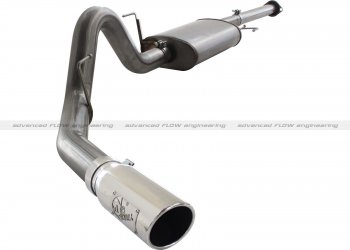 49-43038-P Afe Power Выхлопная система Cat-Back Ford F-150 11-14 V6-3.5L (tt) (насадка хром) 