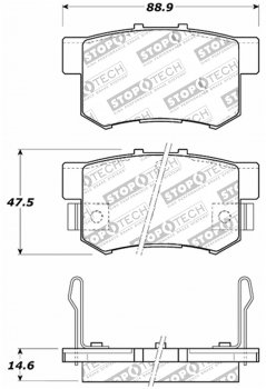 308.05370  StopTech Street Тормозные колодки Acura Задние