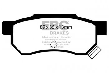 DP642/2 EBC Brakes Ultimax Тормозные колодки перед/зад LANCIA Beta, Delta, Flavia, Lybra, Montecarlo, Musa, Phedra, Primula, Thema; MITSUBISHI Lancer; HONDA Beat; ROVER 200, 400; SKODA Superb; TOYOTA Landcruiser выпуска 1985 — 2015 года