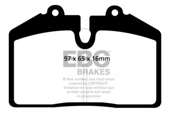 DP1013 EBC Brakes Ultimax2 Тормозные колодки перед  FORD Puma выпуска 1999-2000 года