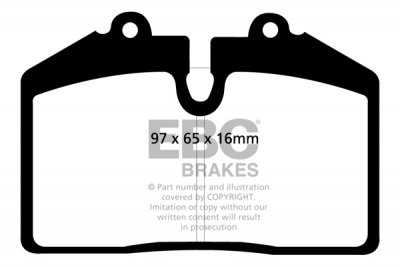 DP1013 EBC Brakes Ultimax2 Тормозные колодки перед  FORD Puma выпуска 1999-2000 года