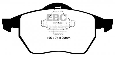 DP31324C EBC Brakes Тормозные колодки перед VOLKSWAGEN 