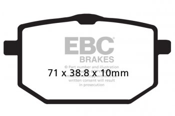 FA118 EBC BRAKES Organic тормозные колодки  YAMAHA XT 1985-1990 года выпуска