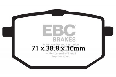 FA118 EBC BRAKES Organic тормозные колодки  YAMAHA XT 1985-1990 года выпуска