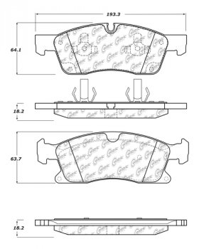 105.16291 Тормозные колодки Posi-Quiet Ceramic MERCEDES-BENZ 