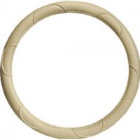 чехол на руль - Tan Genuine Leather Ribbed