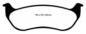 DP61673 EBC Brakes Greenstuff тормозные колодки зад JEEP Cherokee, Wrangler выпуска 2001-2007 года