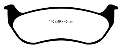 DP61673 EBC Brakes Greenstuff тормозные колодки зад JEEP Cherokee, Wrangler выпуска 2001-2007 года