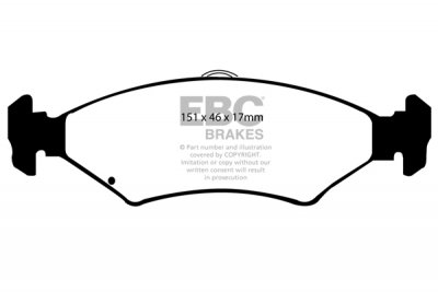 DP1237 EBC Brakes Ultimax2 Тормозные колодки перед  KIA Shuma выпуска 1999-2002 года