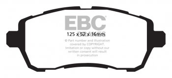 DP22002 EBC Brakes Greenstuff тормозные колодки передние FORD Fiesta (Mk7) для машин выпуска 2008-2017 года