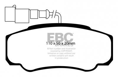 DPC1957 EBC Heavy Duty Carbon колодки зад.NISSAN, RENAULT 
