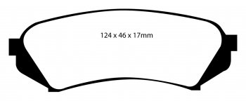 DP41282R EBC Brakes Yellowstuff Тормозные колодки перед/зад OPEL Rekord выпуск 1966-1974 года