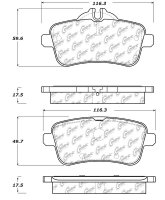 105.16300 Тормозные колодки Posi-Quiet Ceramic MERCEDES-BENZ зад.