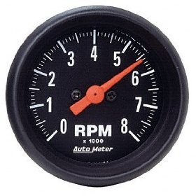 2" тахометр, 8,000 RPM, IN- DASH, ELEC, Z-SERIES AUTO METER #2698 2698 Z-Series Street Electrical Tachometer Gauge