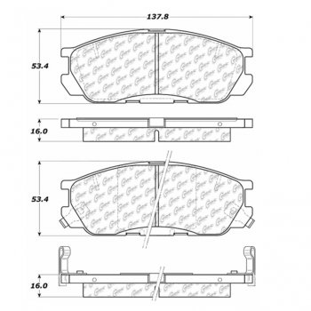 105.05520 Тормозные колодки Posi-Quiet Ceramic 