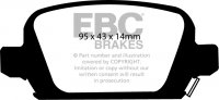 DP21410 EBC Brakes Greenstuff тормозные колодки зад HOLDEN Barina; OPEL / VAUXHALL Corsa (C), Tigra
