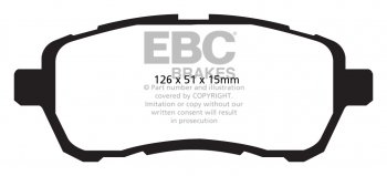 DP22003 EBC Brakes Greenstuff тормозные колодки перед. MAZDA 2; SUZUKI Baleno, Swift выпуска 2007-2021 года