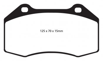 DP22021/2 EBC Brakes Greenstuff тормозные колодки перед. ABARTH 595, 695, 695 Biposto, Punto; ALFA ROMEO 4C, Mi.To; FIAT Punto выпуска 2010-2022 года