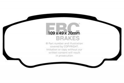DP1378  EBC Brakes Ultimax2 Тормозные колодки зад. CITROEN Jumper выпуска 2002 — 2006 года