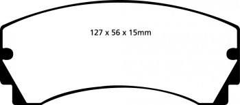 DP4046R EBC Brakes Yellowstuff Тормозные колодки перед/зад AUDI Sport quattro (KW); FORD RS200; BMW 6 Series (E24); OPEL Kadett Ширина 127мм, Высота 56мм, Толщина 15мм