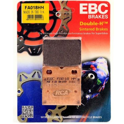 FA018HH EBC BRAKES Double-H™ тормозные колодки BENELLI, BIMOTA, BMW, DUCATI, HOREX, INDIAN, LAVERDA, MOTO GUZZI, MZ/MUZ, NORTON, SVM (SWM), TRIUMPH, ZUNDAPP 1974-2012 года выпуска
