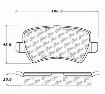 104.13070 Тормозные колодки Posi-Quiet Metallic VOLVO 