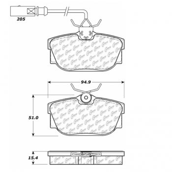 104.08771 Тормозные колодки Posi-Quiet Metallic SEAT, VOLKSWAGEN ; VOLKSWAGEN/EUROVAN