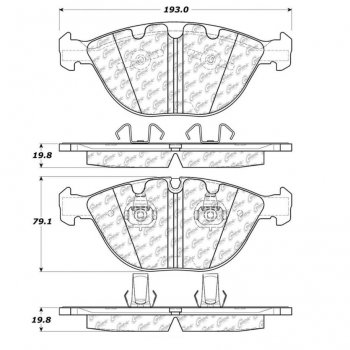 104.11510 Тормозные колодки Posi-Quiet Metallic BMW 