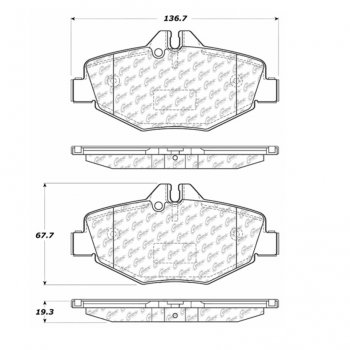 106.09870 Тормозные колодки PosiQuiet Extended Wear MERCEDES-BENZ 