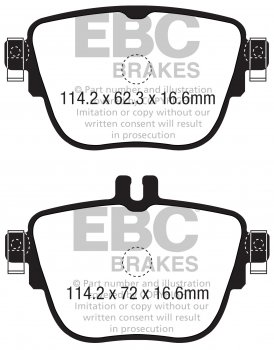 DPX2337 EBC Brakes Ultimax2 Тормозные колодки зад MERCEDES-BENZ CLS Coupe, E, E Cabriolet, E Coupe, E Estate, E Estate All-Terrain выпуска 2016 — 2022 года
