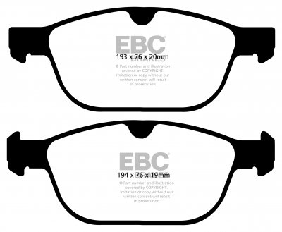 DP32018C EBC Brakes Redstuff Тормозные колодки перед VOLVO 