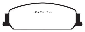 DP41833R EBC Brakes Yellowstuff Тормозные колодки перед BITTER Vero; CHEVROLET Caprice, Lumina; HOLDEN Commodore (VE), Commodore (VF) Ширина 154мм, Высота 53мм, Толщина 17мм