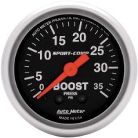 2" BOOST (давление наддува), 0-35 PSI, MECH SPORT-COMP AUTO METER #3304