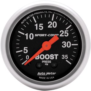 2" BOOST (давление наддува), 0-35 PSI, MECH SPORT-COMP AUTO METER #3304 Boost