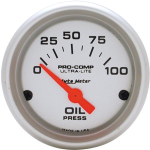 2" Давление масла, 0-100 PSI, SSE, ULTRA-LITE AUTO METER #4327 Oil Pressure