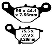 SFA396HH EBC BRAKES  Double-H тормозные колодки  KAWASAKI SC; SUZUKI AN, AZ, TR, UC, UG, UZ 1995-2005 года выпуска