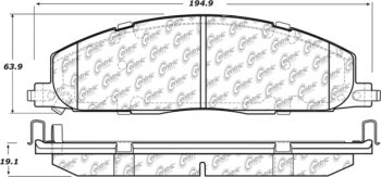 106.14000 Тормозные колодки PosiQuiet Extended Wear DODGE зад. 