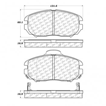 105.11250 Тормозные колодки Posi-Quiet Ceramic HYUNDAI, KIA ; HYUNDAI/AZERA; HYUNDAI/SONATA; KIA/AMANTI