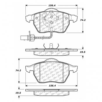 106.08400 Тормозные колодки PosiQuiet Extended Wear AUDI, VOLKSWAGEN 