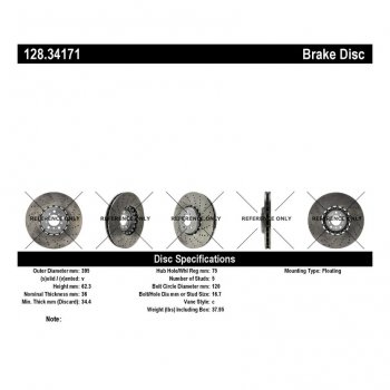 128.34171 Тормозные диски Premium BMW перед правый 