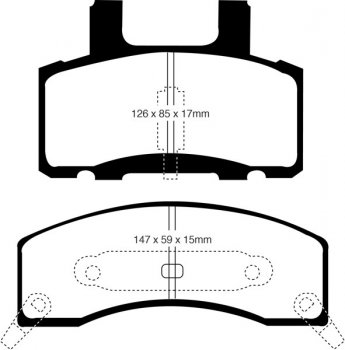 DP71274 EBC Brakes Greenstuff Тормозные колодки CHEVROLET CHEVROLET V3500, C30, Suburban, Silverado, C2500, V2500, V3500, Tahoe, V2500, K20, C20, C3500, K3500, G3500, C2501, K2500, K30, Suburban