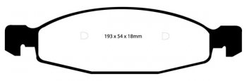 DP71312 EBC Brakes Greenstuff Тормозные колодки JEEP Grand JEEP Grand Cherokee 99 thru 2004