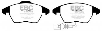 DP21945 EBC Brakes Greenstuff тормозные колодки перед. AUDI A1, S1, TT; SEAT Ibiza выпуска 2006-2018 года