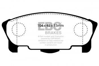 DP1120 EBC Brakes Ultimax2 Тормозные колодки перед  DAIHATSU Avanzato, Move выпуска 1996-1999 года