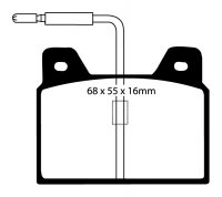 DP3163C EBC Brakes Redstuff Тормозные колодки зад. AC Cobra
